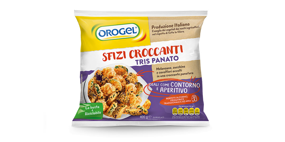 Orogel lancia il Tris Panato della Linea Sfizi Croccanti